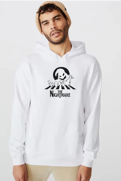 The Nightmare Oogie Boogie Beyaz Erkek 3ip Kapşonlu  Sweatshirt