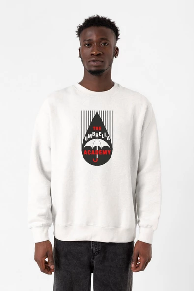 The Umbrella Academy Rain Logo Beyaz Erkek 2ip Sweatshirt