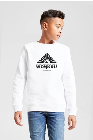 The100 Wonkru Sembol Beyaz Çocuk 2ip Sweatshirt