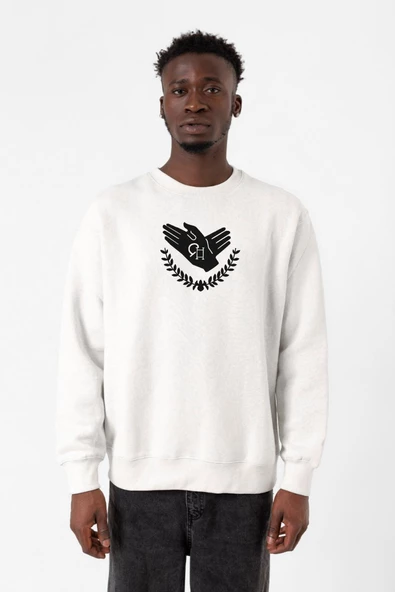 Violet Evergarden Anime CH Postal Company Logo Beyaz Erkek 2ip Sweatshirt