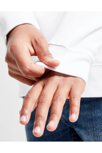 Wiskayok Yellowjackets Logo Beyaz Kadın 3ip Kapşonlu Sweatshirt - Resim 3