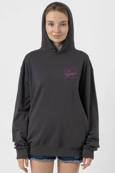 Blackpink Jisoo Signature Füme Kadın 2ip Kapşonlu ürün görseli 1