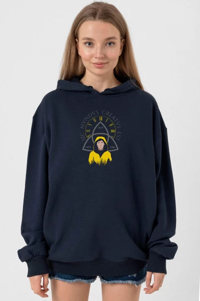 Dark Jonas Sic Mundus Creatus Est Lacivert Kadın 3ip Kapşonlu ürün görseli 1