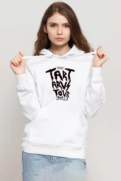 Percy Jackson The Tartarus Tour Beyaz Kadın 3ip Kapşonlu Sweatshirt