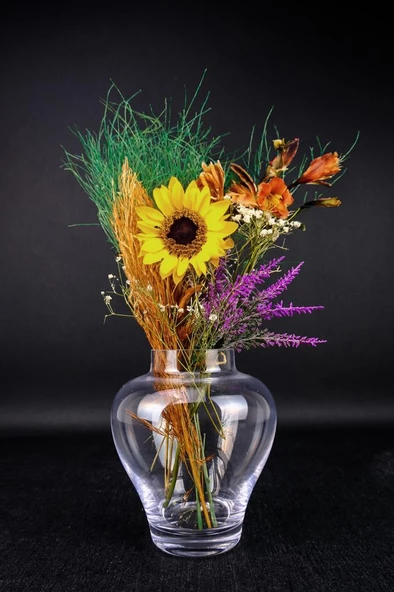 Digithome Şah Cam Dekoratif Vazo 13 Cm – VZ.SAH.001 C1-1-288 - 2