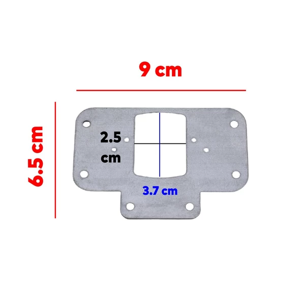 Dolap Kapak Tas Taş Menteşe Tamir Sacı Saç Nobel Pratik Onarım Kiti 6,5x9 cm Yuva Tablası 8 Adet - 2