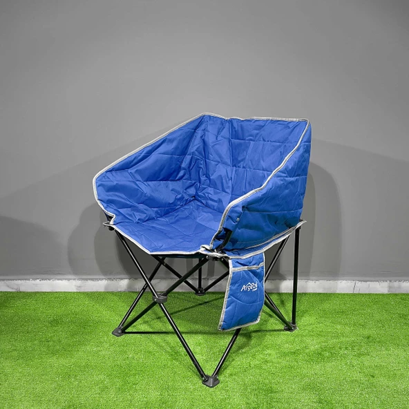 Argeus Balcony Comfort Katlanabilir Kamp Sandalyesi Mavi - 6