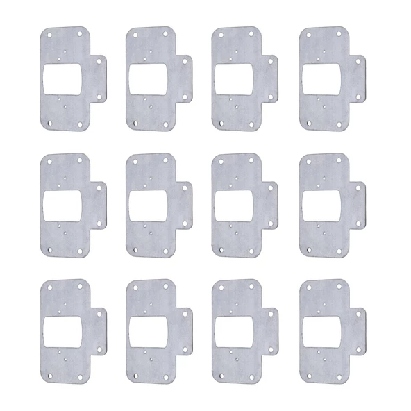 Menteşe Tamir Sacı Dolap Kapak Tas Taş Nobel Pratik Onarım Kiti 6,5x9 cm Yuva Tablası Saç 12 Adet - 6