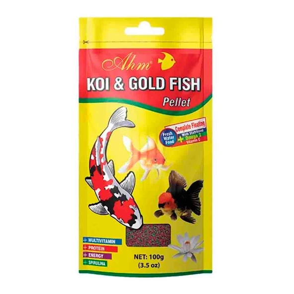 Ahm Koi Goldfish Pellet Japon Balıkları İçin Yem 100 gr