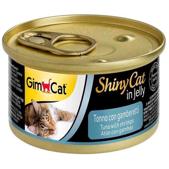 Gimcat Shiny Cat Jel içinde Ton Balıklı ve Karidesli Konserve 70 gr - 2