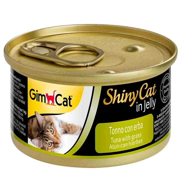 Gimcat Shinycat Ton Balıklı ve Çimenli Kedi Konservesi 70 Gr