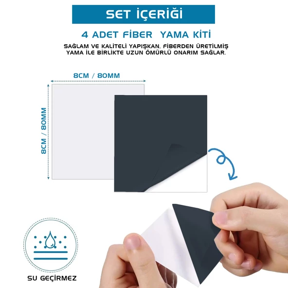 Argeus Kendinden Yapışkanlı Tamir Yaması (Mont, Şemsiye, Şişme Yatak) Antrasit - 2