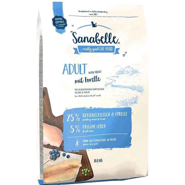 Sanabelle Tahılsız Alabalıklı Kedi Maması 10 kg