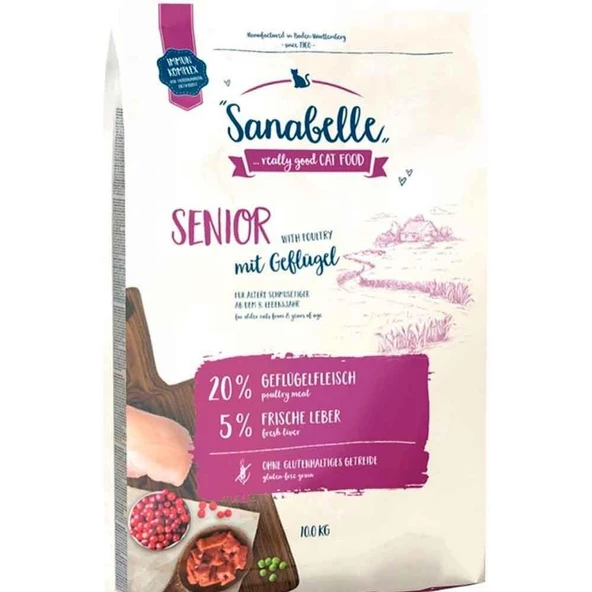 Sanabelle Senior Yaşlı Kedi Maması Kümes Hayvanlı 10 Kg