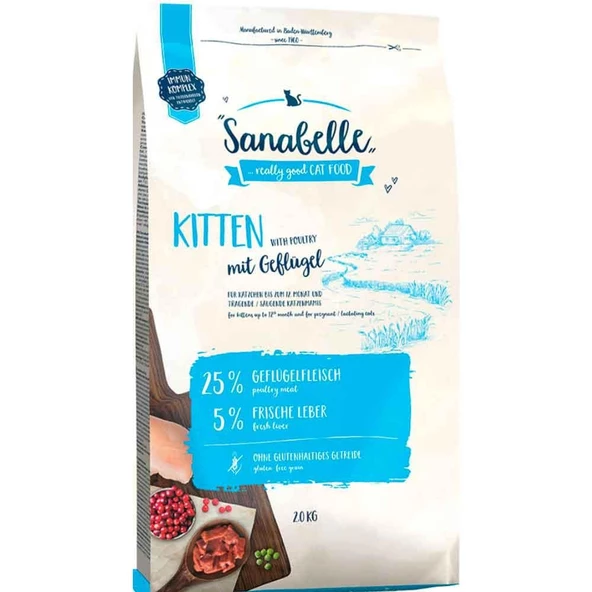 Sanabelle Kitten Tahılsız Yavru Kedi Maması 2 Kg
