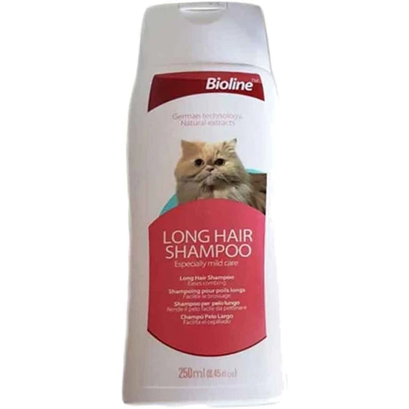 Bioline Uzun Tüylü Kediler İçin Şampuan 250 Ml - 1