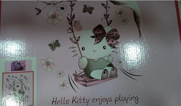 Amazonev Poly Tek Kişilik Çocuk Nevresim takımı sevimli kedi - 2