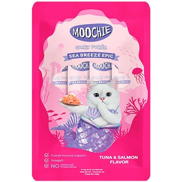 Moochie Sıvı Kedi Ödülü Ton Somon 5x15 Gr