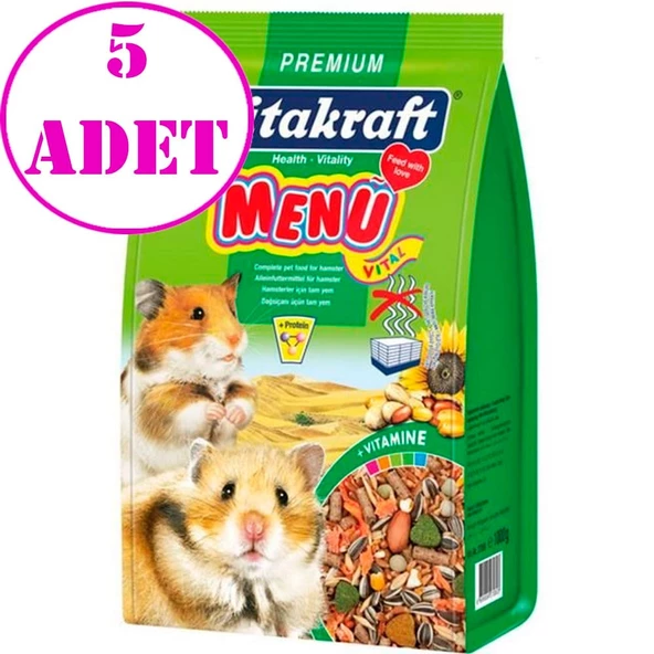 Vitakraft Menü Vital Hamster Yemi 1 Kg 5 AD ürün görseli