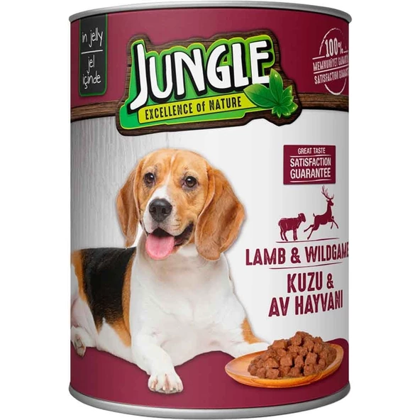 Jungle Köpek Konservesi Kuzu Etli Av Hayvanlı 415 GR