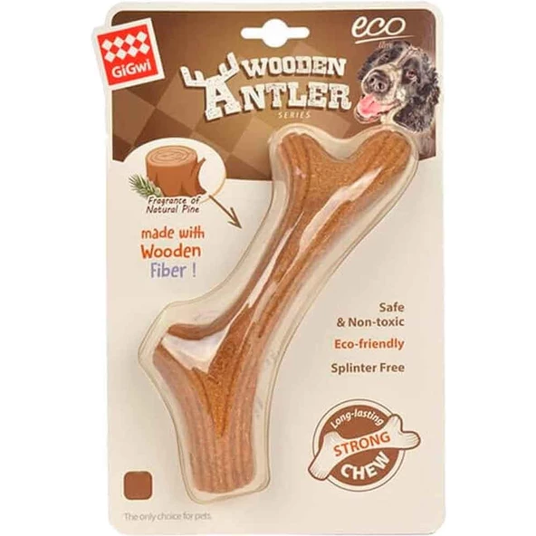 Gigwi Köpek Oyuncağı Doğal Ağaç Diş Kaşıma Oyuncağı M ürün görseli