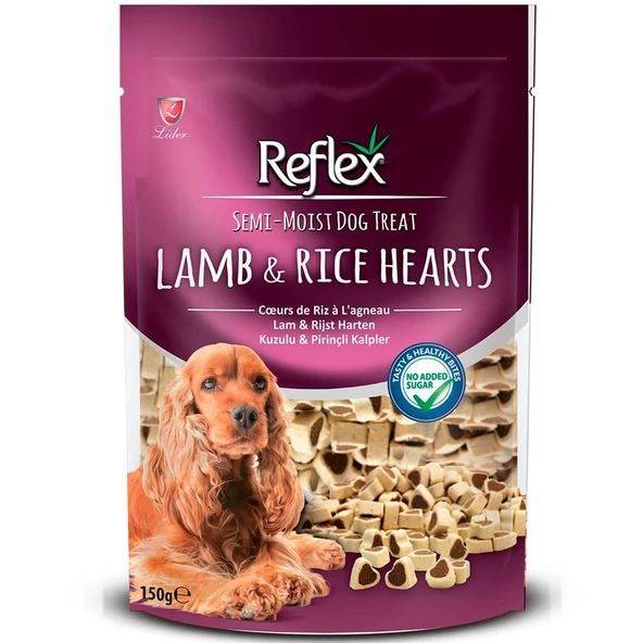 Reflex Kuzulu ve Prinçli Minik Kalpler Yumuşak Köpek Ödülü 150gr