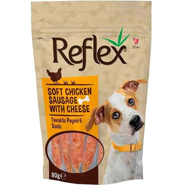 Reflex Peynirli Yumuşak Tavuk Parçacıkları Köpek Ödülü 80gr