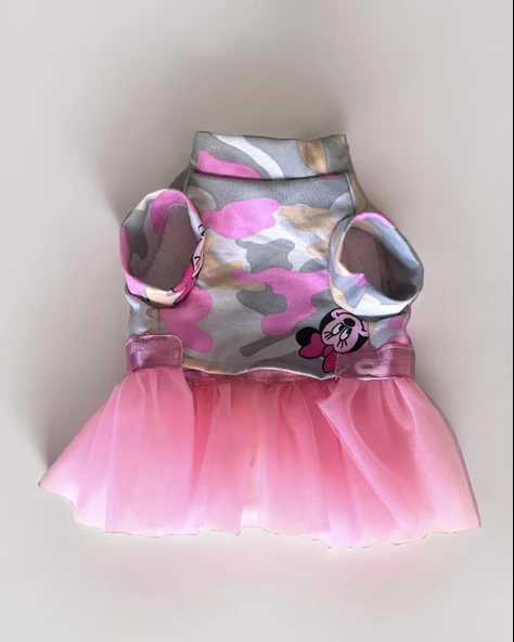 Pinky Minnie Tütülü Köpek Elbisesi, Kıyafeti Tutu - 7