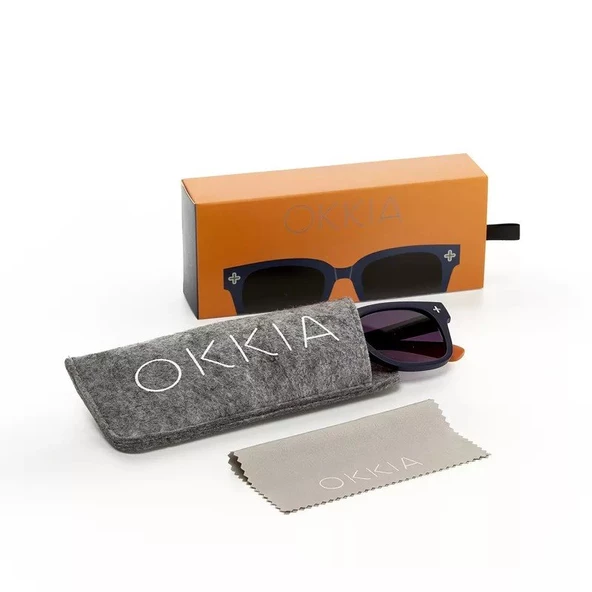 Okkia Giovanni Midnight  Unisex Güneş Gözlüğü Siyah Gradyan - 5