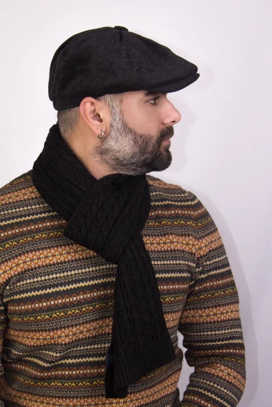 Erkek Peaky Blinders İngiliz Driver Kasket Siyah NC 7404 - 2