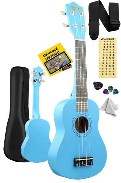 Midex UKX-233BL Mavi Concert Ukulele (Askı Çanta Metod Pena)