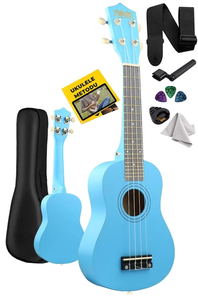 Midex UKX-233BL Mavi Concert Ukulele (Askı Çanta Metod Pena)