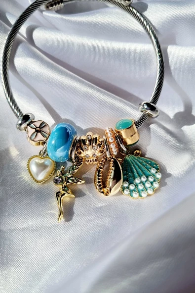 Paslanmaz Çelik Pandora Modeli Charm Bileklik ürün görseli