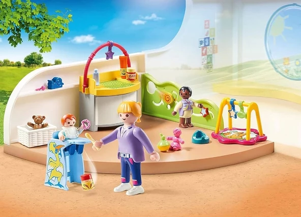 Playmobil 70282 Şehir Hayatı Ana Okulu Yürümeye Başlayan Çocuk Odası, eğitici oyuncak, eğlenceli, yaratıcı rol yapma, oy - 3