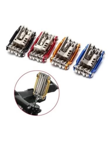 Xbyc 9617 11 Fonksiyonlu Katlanır Pratik Çakı Alyan Bisiklet Tamir Sökme Seti Sarı - 4