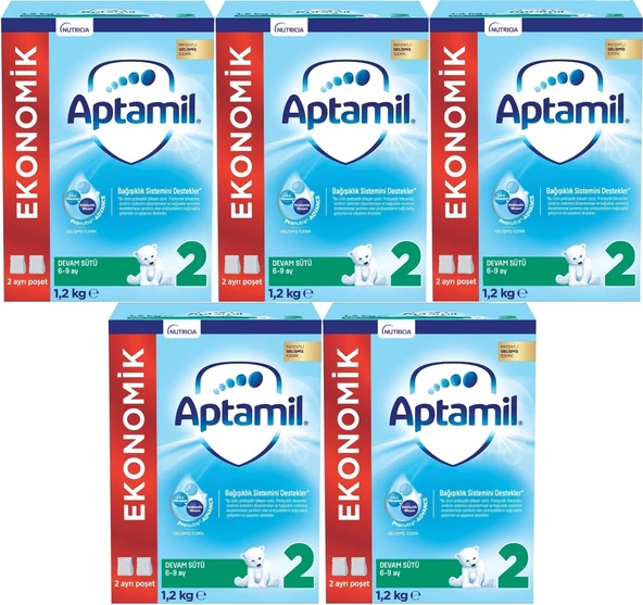 Nutrıcıa Aptamil 1200GR Devam Sütü No:2 (6-9 Ay) (5 Li Set)