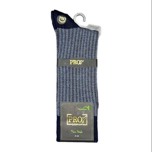 Pro Çorap Gence Bambu Erkek Çorabı Mavi (17101-R2) - 2
