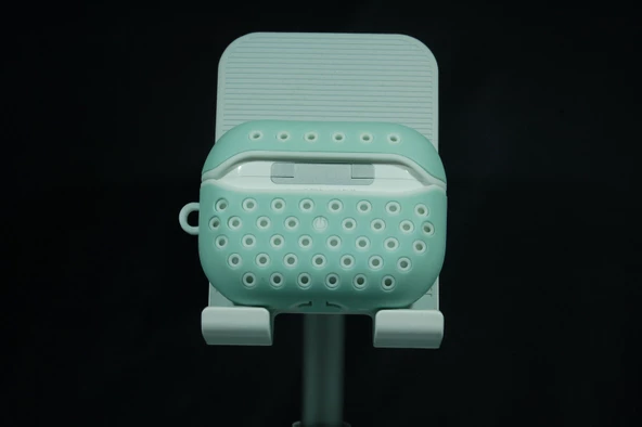 Airpods Pro Uyumlu HoneyComp Kablosuz Kulaklık Kılıfı + Anahtarlık - 4