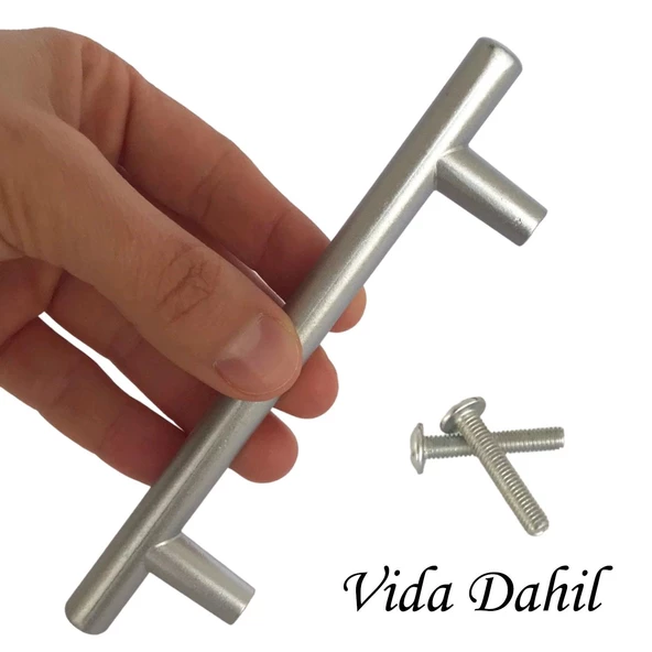 Boy Kulp Mat Krom 96 mm Kulp Mobilya Mutfak Dolabı Çekmece Dolap Kapak Kulpu Kulbu Metal Kulpları - 2