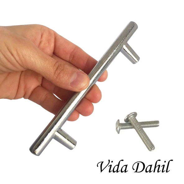 Boy Kulp Krom 96 mm Kulp Mobilya Mutfak Dolabı Çekmece Dolap Kapak Kulpu Kulbu Metal Kulpları - 2