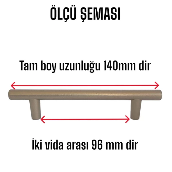 8 Adet Boy Kulp Saten 96 mm Kulp Mobilya Mutfak Dolabı Çekmece Dolap Kapak Kulpu Kulbu Metal Kulpları - 2