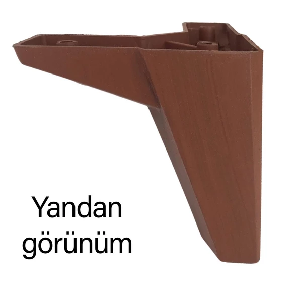 Serdivan 12 cm Ceviz Ahşap Desenli Lüx Mobilya Kanepe Sehpa Ünite Koltuk Ayağı Baza Ayak - 5