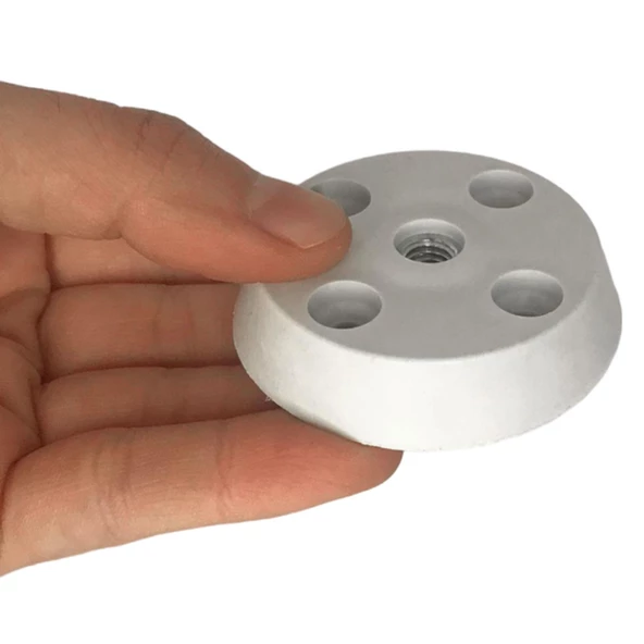 4 Adet Düz Ayak Tabanı Beyaz Mobilya Masa Sehpa Ayağı Bağlantı Aparatı Plastik - Resim 4