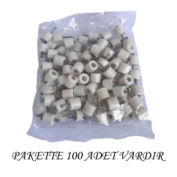 Çivili Raf Pimi Duvar Dolap Mobilya Pimi Sert Plastik Raf Tutucu Beyaz 100 Adet Tekli (1 PAKET) - Resim 2