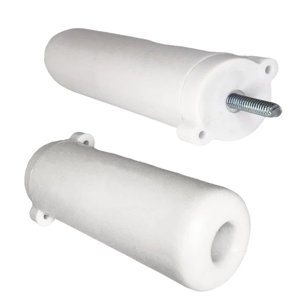 Ayarlı Destek Ayağı 9.5 x 14.5cm Beyaz Gizli Ayak M8 Civatalı İncediş Mobilya Kanepe Baza Koltuk - 5