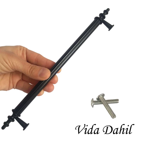 8 Adet Erciyes kulp Siyah 192 mm Kulp Mobilya Mutfak Dolabı Çekmece Dolap Kapak Kulpu Kulbu Metal Kulpları - 2