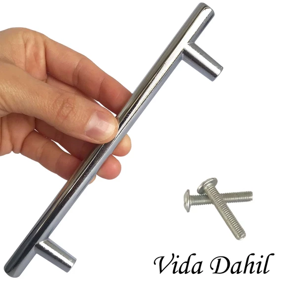 12 Adet Boy Kulp Krom 128 mm Kulp Mobilya Mutfak Dolabı Çekmece Dolap Kapak Kulpu Kulbu Metal Kulpları - 2