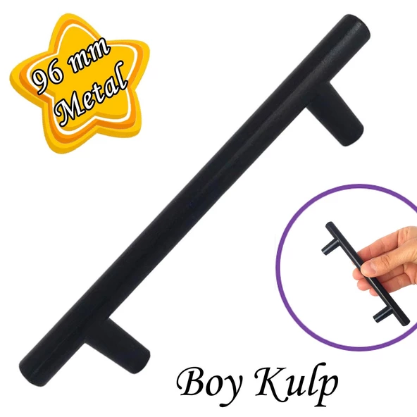 Boy Kulp Siyah 96 mm Kulp Mobilya Mutfak Dolabı Çekmece Dolap Kapak Kulpu Kulbu Metal Kulpları