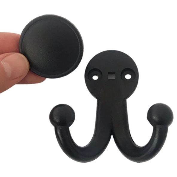 4 Adet Karagül Siyah Askı Askılık Vestiyer Banyo Dolap Elbise Askısı Sert Plastik - Resim 2