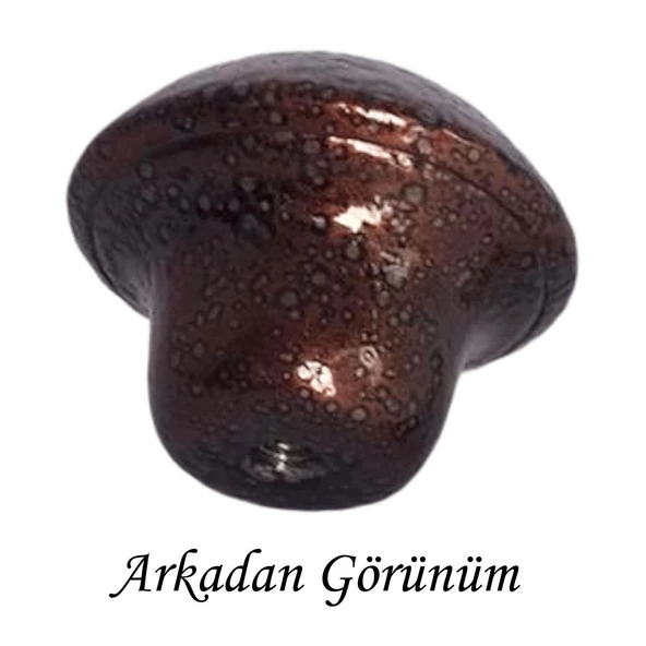 Bakır Mantar Düğme Kulp Mobilya Çekmece Dolap Kapak Kulbu Metal Kulp Aksesuarları Vidalı - Resim 4